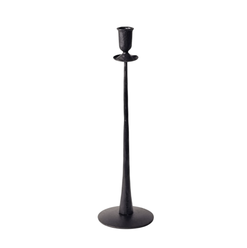 IRON BLACK BIG TAPER CANDLE HOLDER